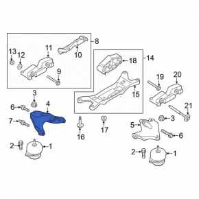 Engine mount bracket right Ford Mustang mk6 15- 5.0