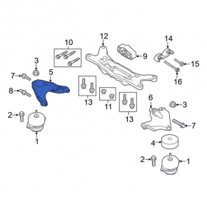Engine mount bracket right Ford Mustang mk6 15- 5.0