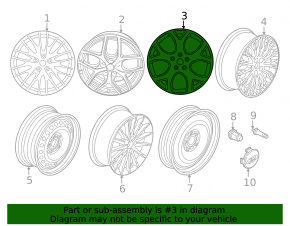 Wheel disk R17 Ford Focus mk3 11-18 type 1