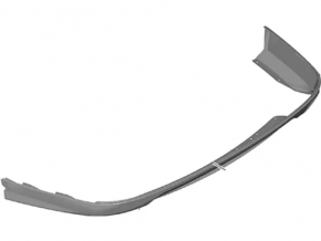 Rear bumper lip Ford Fusion mk5 13-18 for 1 pipe, structure, scratch