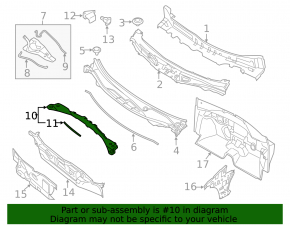 Front strut bar Nissan Altima 13-18