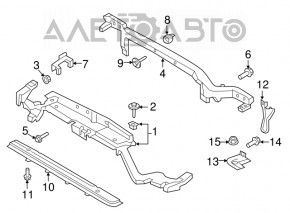 Ford Edge 15-24 metal upper TV bracket