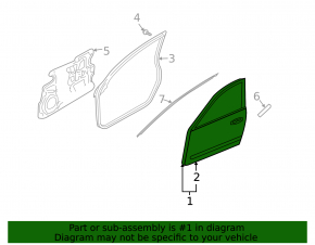 Bare front left door for Infiniti FX35 FX45 03-05