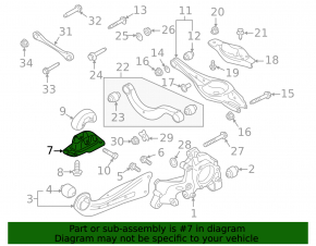 Trailing arm bracket rear left Audi A3 8V 15-20 4d