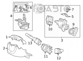 Steering column switch right Honda Civic X FC 16-21 type-2