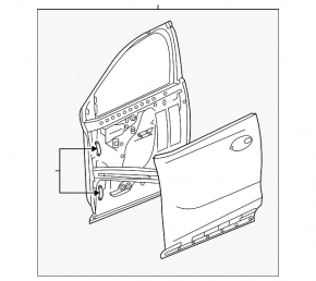 Door bare front left Chevrolet Bolt EUV 22-23