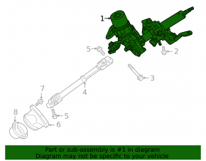 Steering column Mitsubishi Outlander 14-15 prerest with EPS, without ignition switch