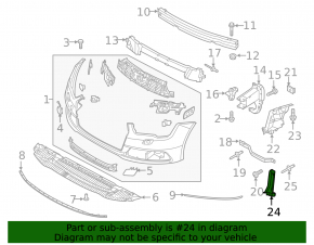 Front bumper mount left Audi A7 16-18 S-line