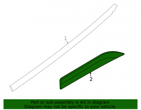 Lower front left door molding for the Audi e-tron GT 22-24