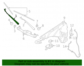 Wiper arm right BMW X3 G01 18-21