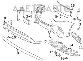 The towing hook plug for the front bumper, right, Toyota Highlander 20-26, is broken.