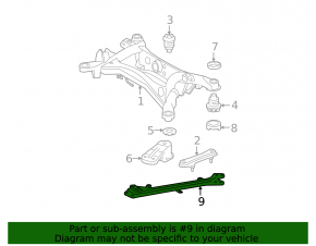 Rear left subframe reinforcement for Lexus IS250 IS300 IS350 06-13