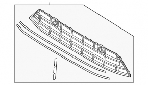 Front Bumper Center Grille VW Passat b8 16-19 USA R-Line