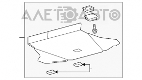 Toyota Prius 50 16-22 black trunk floor for spare tire
