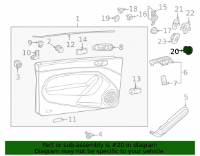 Mirror control front left VW Beetle 12-19