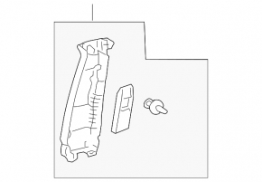 Left center pillar trim, upper belt, Lexus GX470 03-09, gray