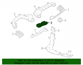 Air duct deflector central BMW X3 G01 18-21