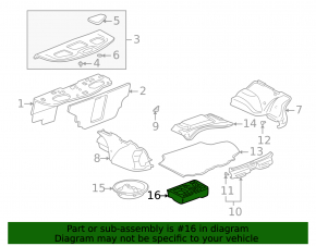 Lexus IS200 IS300 99-01 spare tire tray insert