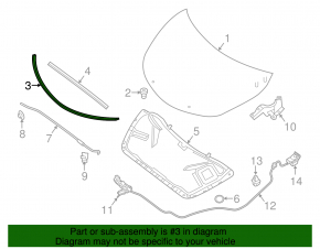 Front Bumper Seal Nissan Altima 13-15