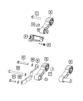 Engine mount bone Fiat 500 12-17 manual transmission