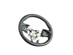 Naked steering wheel Jeep Compass 17-21 leather, black, red stitching