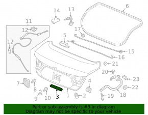 Trunk lid bumper left Honda Civic XI FE/FL 22- inner 4d