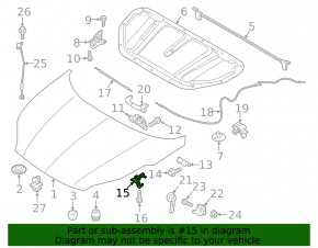 Kia Sportage 17-22 Hood Lock Hook