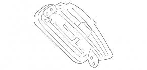 Front panel air duct central left Chevrolet Malibu 16- black