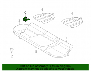 Isofix rear seat bolster for Audi A4 B8 13-16, black