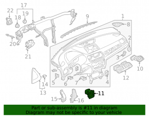 Front panel air duct deflector left Audi Q3 8U 15-18 black