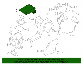 Armrest Subaru Forester 19- SK gray