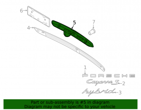 Upper trunk lid molding for Porsche Cayenne 958 11-14