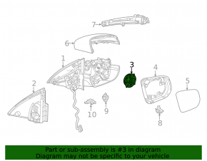 Right side mirror adjustment mechanism Mercedes W167 GLE 350 450 20-23