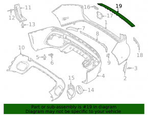 Mercedes H247 GLA 20-26 chrome rear bumper upper trim