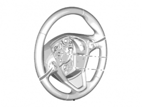 Naked steering wheel Ford Fiesta 11-19 rubber black