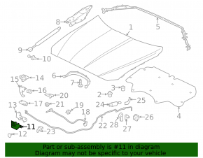Hood lock right Jaguar F-Pace X761 17- with sensor