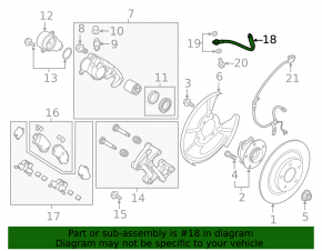 Brake hose rear left Mazda CX-9 16-