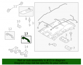 Mazda CX-50 2023-2025 rear left ceiling handle, gray