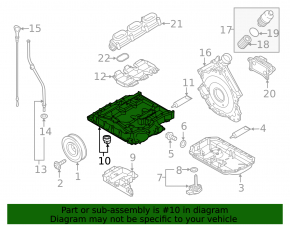 Oil pan Audi Q7 16- upper part 3.0T