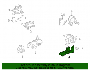 Engine Mount Bracket Left Lexus NX200t NX300 15-21