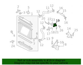 Thermostat housing Toyota Highlander 08-10 hybrid 3MZ-FE
