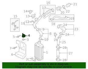 Upper intercooler bracket Hyundai Tucson 16-18 1.6T