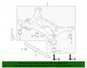 Rear subframe mounting bolt 4pcs Volvo XC40 19-25 120mm