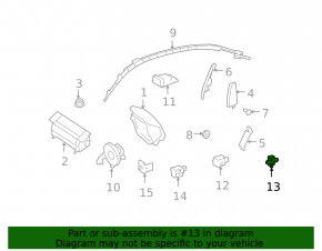 Mercedes W221 rear right side airbag sensor
