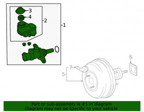 Master brake cylinder with reservoir Lexus NX200t NX300 15-21 with cover