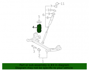 Rear left spring Toyota Sienna 04-10