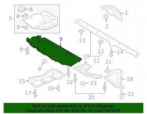 Front right underbody protection for Audi Q8 19-25