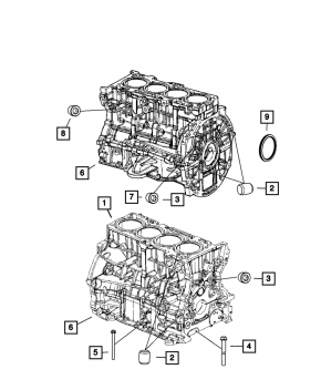 Bare cylinder block Jeep Compass 11-15 2.4