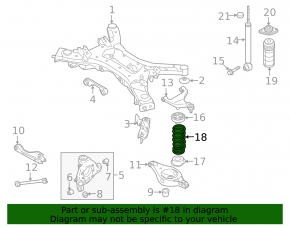 Rear left spring for Nissan Murano z51 09-14