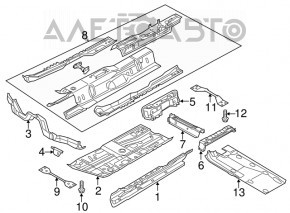 Bottom protection right VW Passat b7 12-15 USA dents